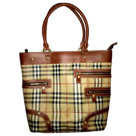 burberry vintage check tote|burberry haymarket tote price.